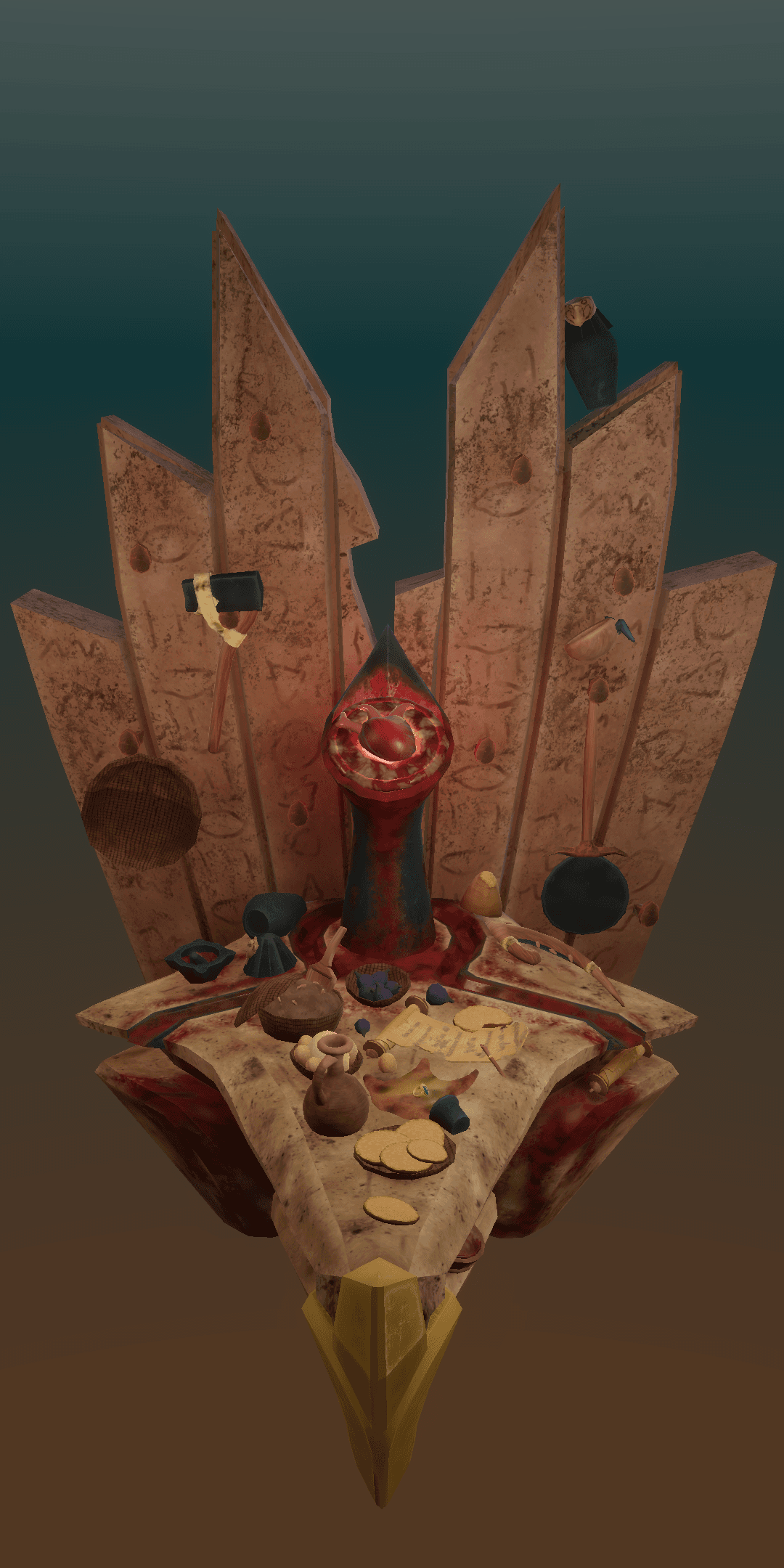 Frontal View of the Artisan's Desk