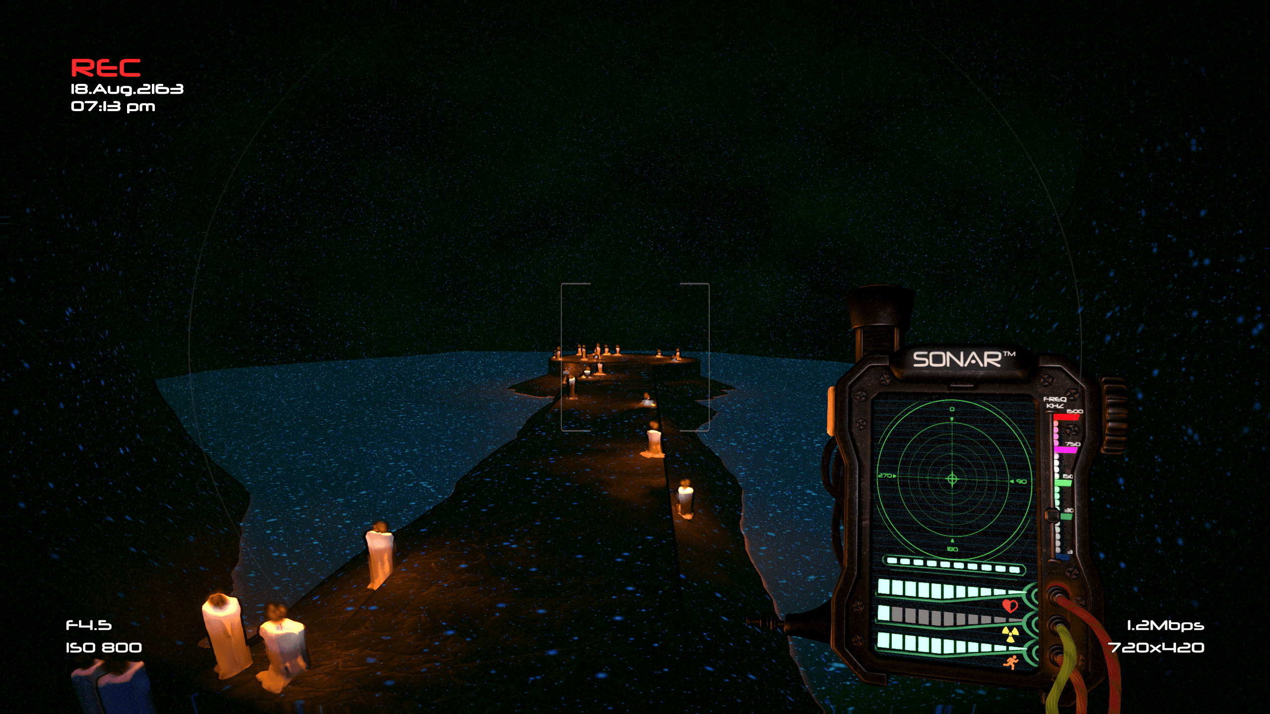 Screenshot of ritual in the cave