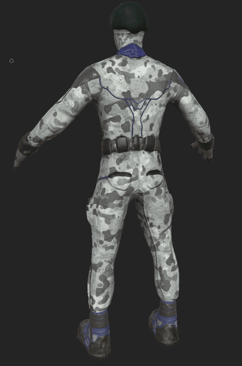Finished Exo Trooper back view.